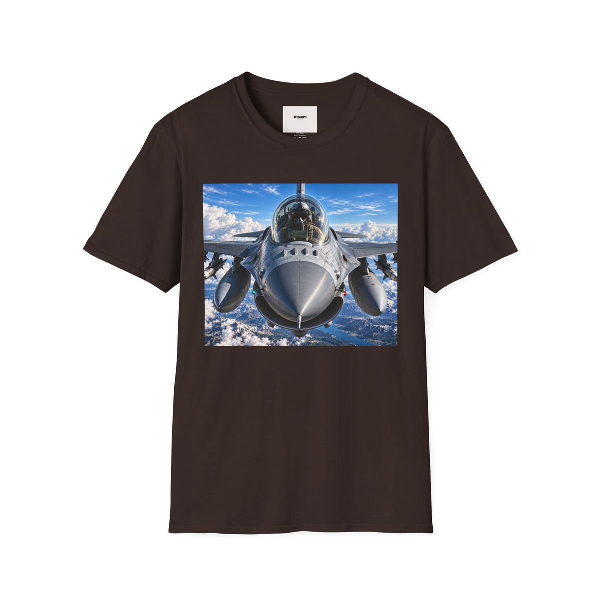 Fighter Jet Front View Tee — Military Aviation Pilot T-Shirt