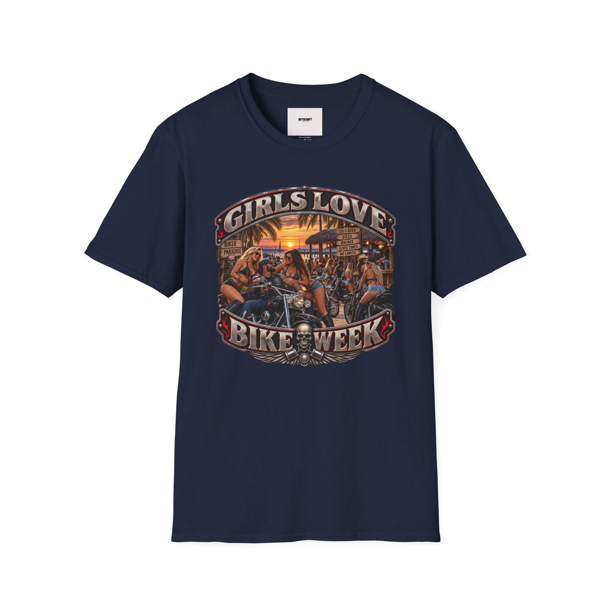 Girls Love Bike Week T-Shirt — Biker Bar Sunset Graphic Tee