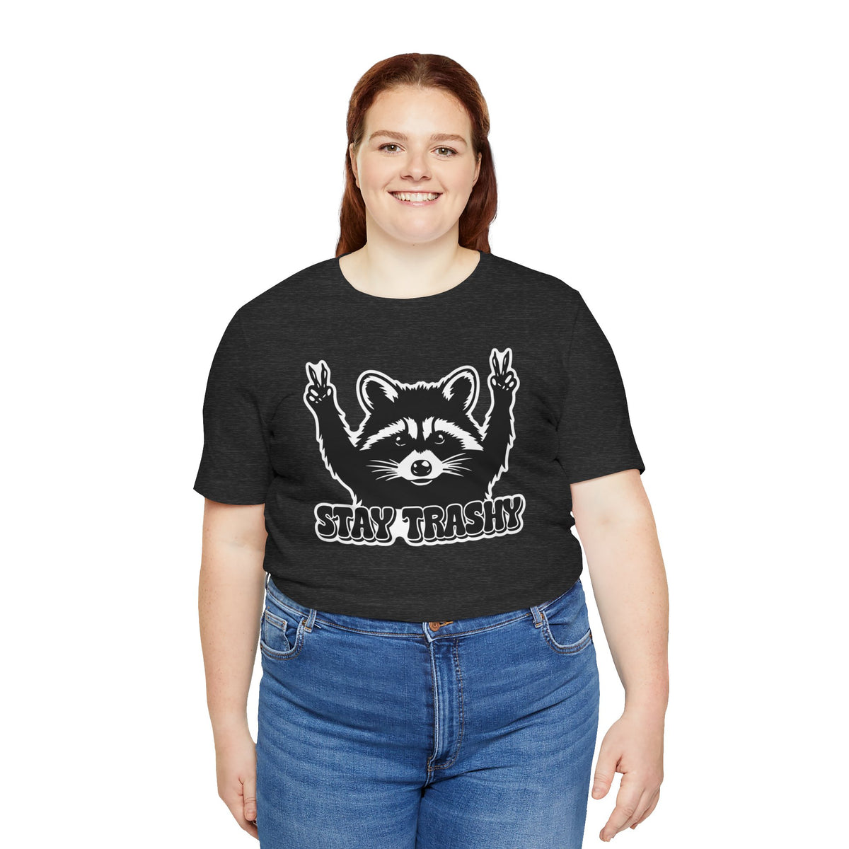 Stay Trashy Raccoon Graphic T-Shirt