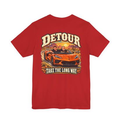 Detour Graphic Tee — 'Detour: Take the Long Way' Vintage Road Trip T‑Shirt
