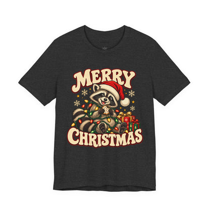 Merry Christmas Raccoon Tee