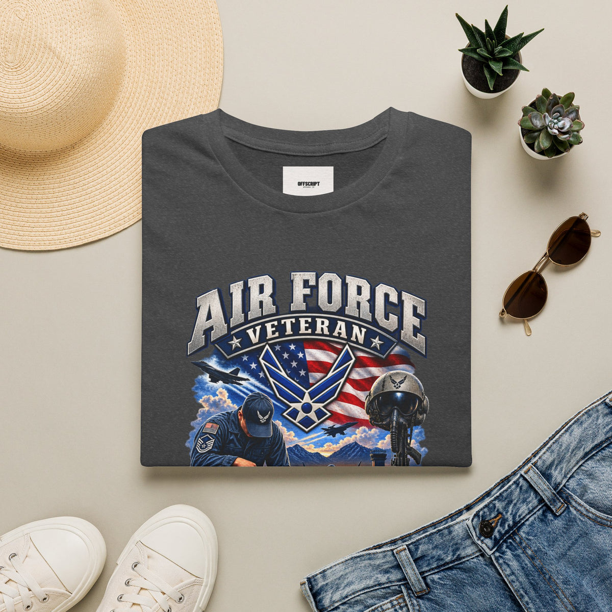 Air Force Veteran T-Shirt — Proudly Served Military Graphic Tee