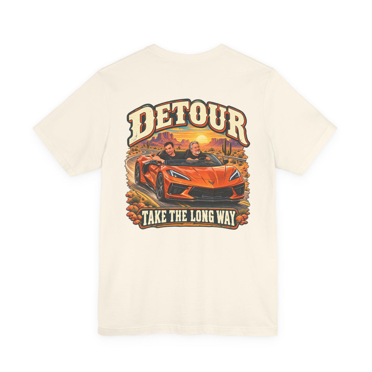 Detour Graphic Tee — 'Detour: Take the Long Way' Vintage Road Trip T‑Shirt