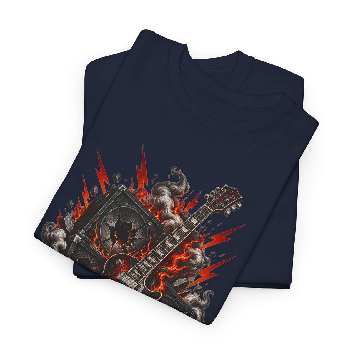 Electric Skull Guitar T‑Shirt — Rock & Metal Graphic Tee for Musicians and Fans