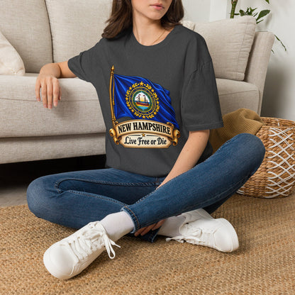 New Hampshire Flag T-Shirt — "Live Free or Die" State Pride Tee