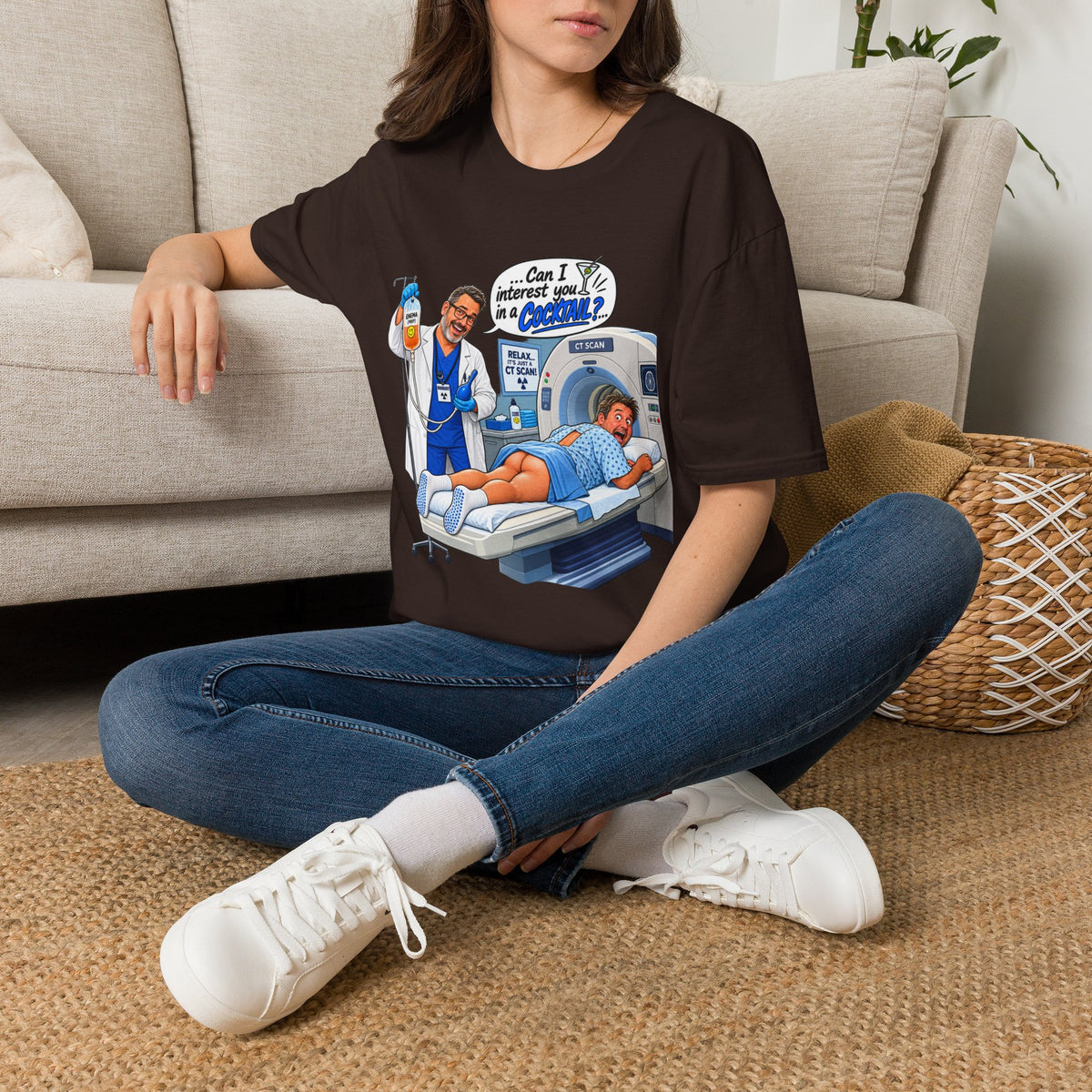 CT Tech T-Shirt — Funny ‘Can I Interest You in a Cocktail?’ Radiology Shirt