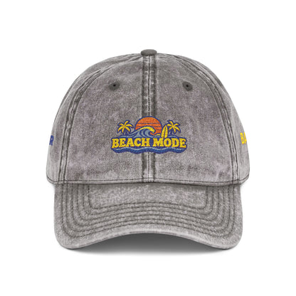 Vintage Embroidered Beach House Cap — Washed Red Dad Hat