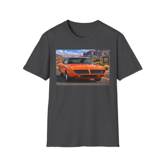 Classic Orange Muscle Car T-Shirt — Route 66 Roadtrip Tee