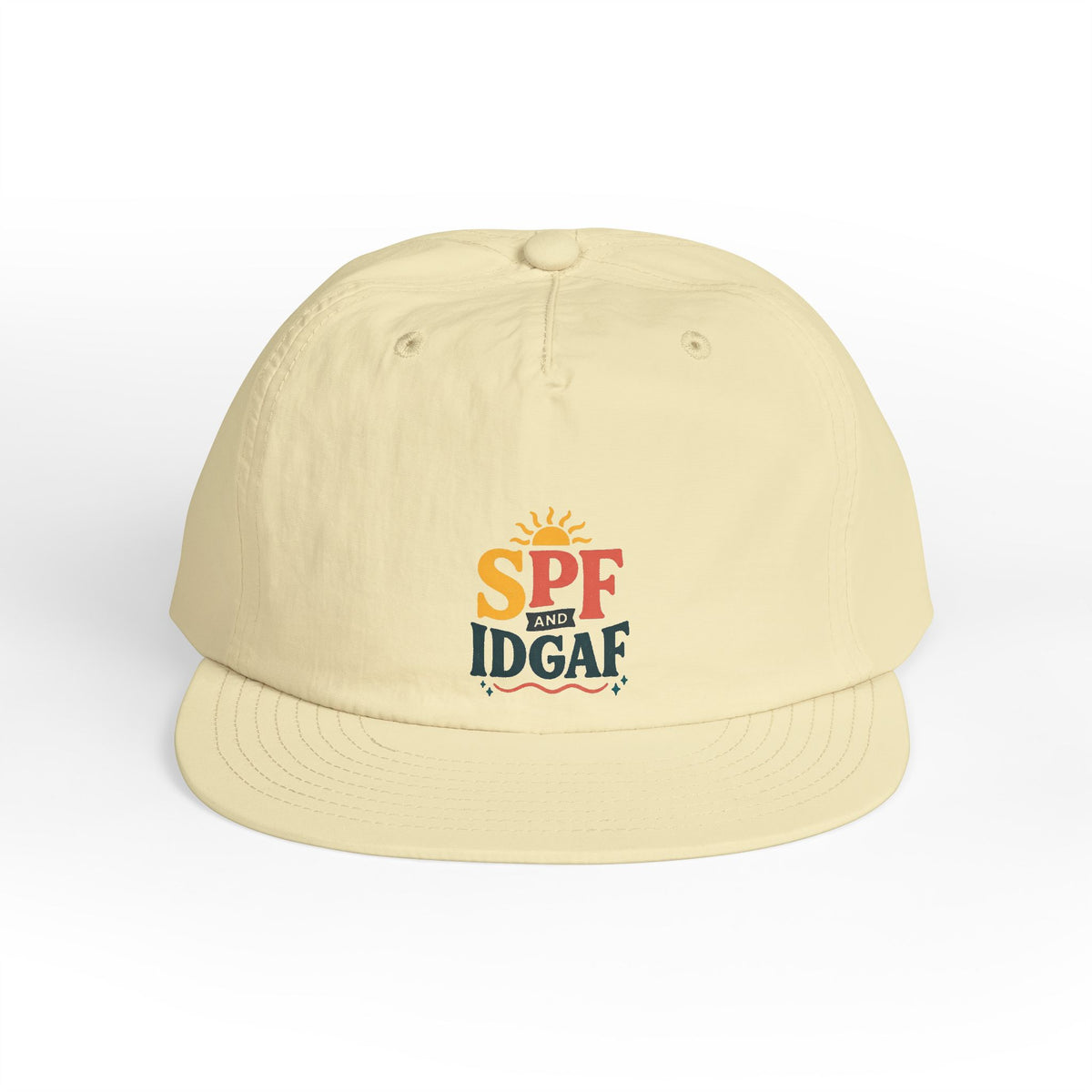 SPF IDGAF Surf Cap | Retro Sun Typography Hat