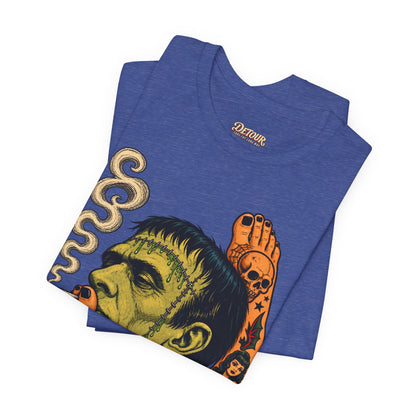 Vintage Frankenstein Smoking Monster T-Shirt