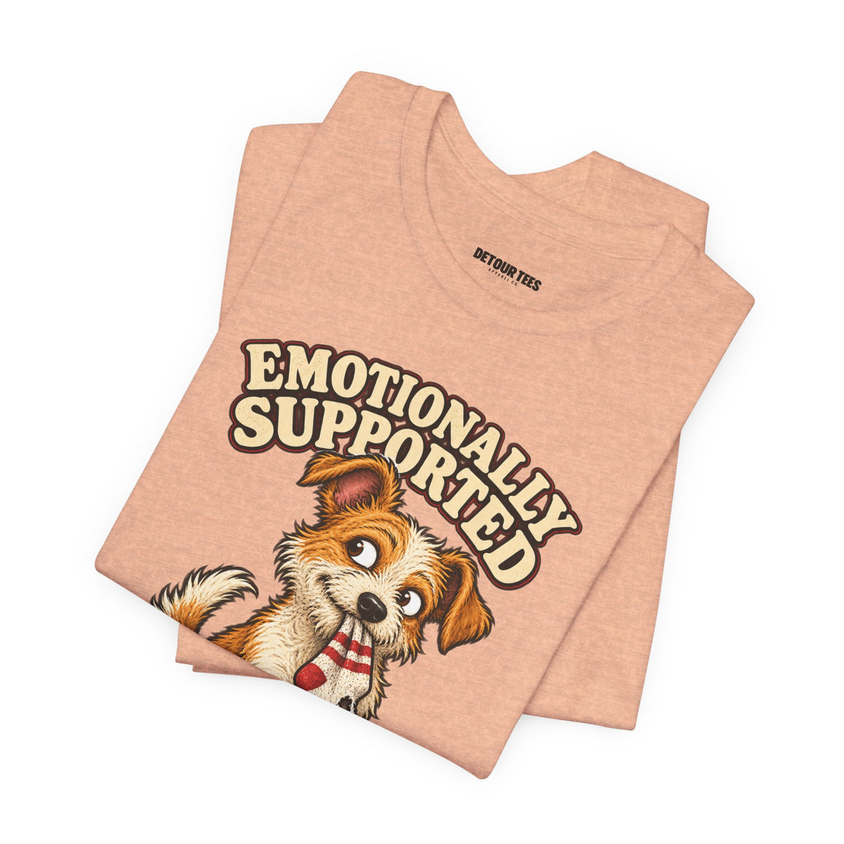 Emotionally Supported by a Menace Tee — Cute Puppy Graphic T‑Shirt
