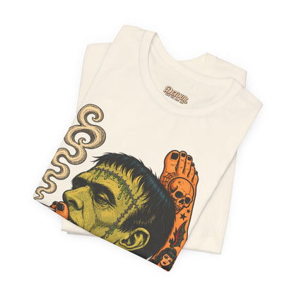 Vintage Frankenstein Smoking Monster T-Shirt