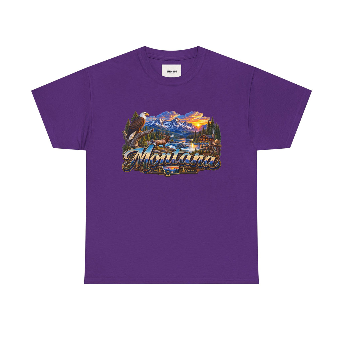 Montana Scenic T-Shirt – Vintage Mountain Lake Graphic Tee