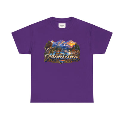 Montana Scenic T-Shirt – Vintage Mountain Lake Graphic Tee