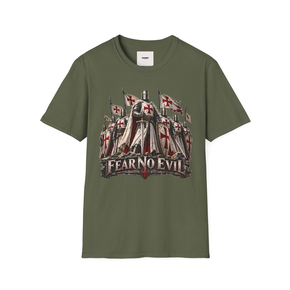 T‑Shirt — Crusader Knight 'Fear No Evil' Graphic Tee