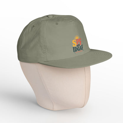 SPF IDGAF Surf Cap | Retro Sun Typography Hat