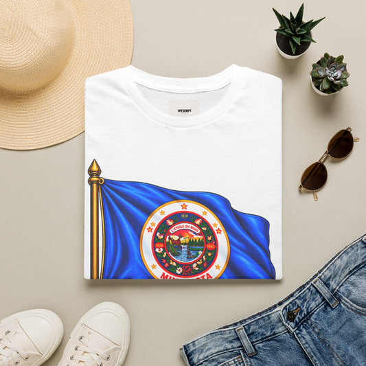 Minnesota Flag T-Shirt - 'Minnesota: L'Étoile du Nord / The Star of the North' Graphic Tee