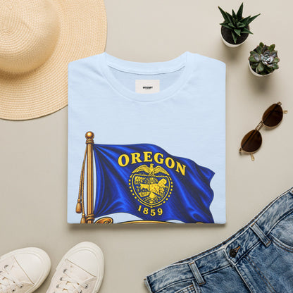 Oregon State Flag T-Shirt — 'Allis Volat Propria' Vintage Banner Tee