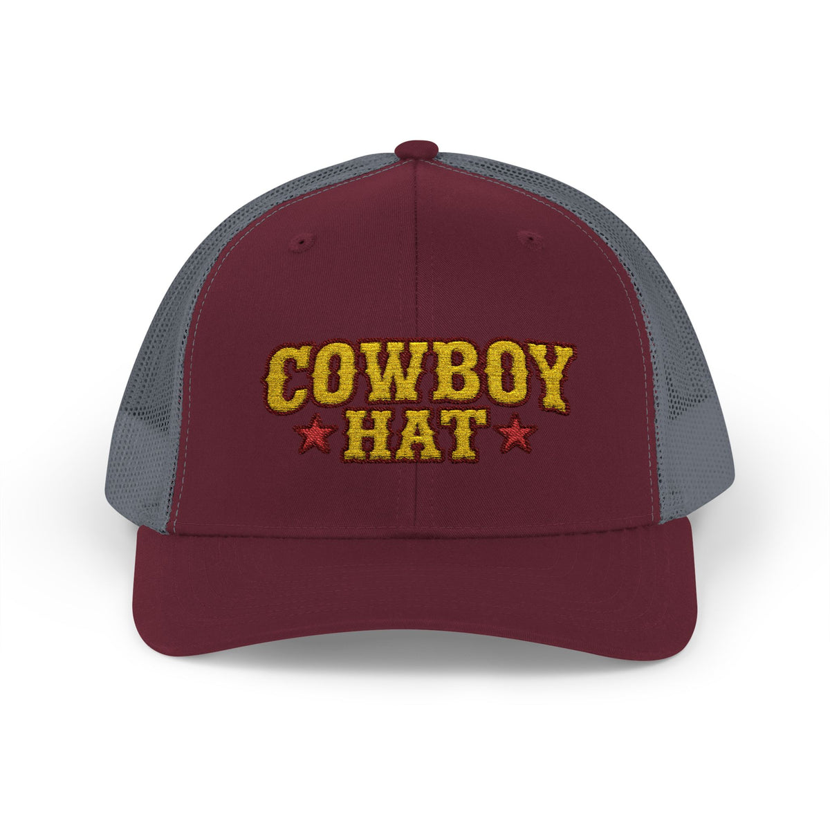 Cowboy Hat Snapback Trucker Cap – Western Rodeo Mesh Back Hat