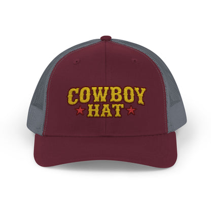 Cowboy Hat Snapback Trucker Cap – Western Rodeo Mesh Back Hat