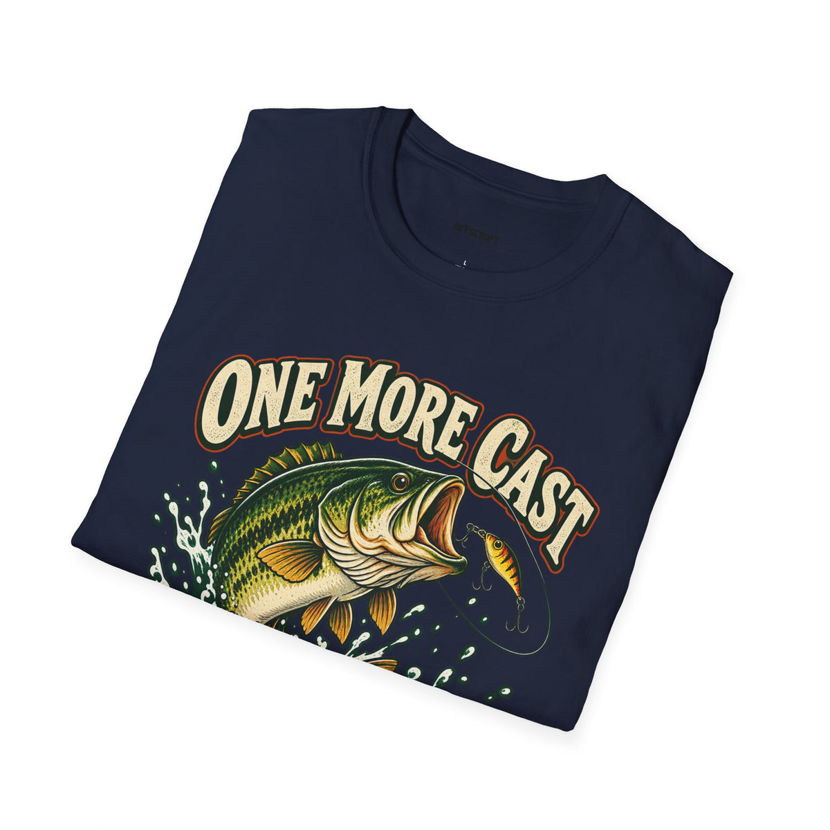 Fishing T-Shirt — "One More Cast" Bass Graphic Tee