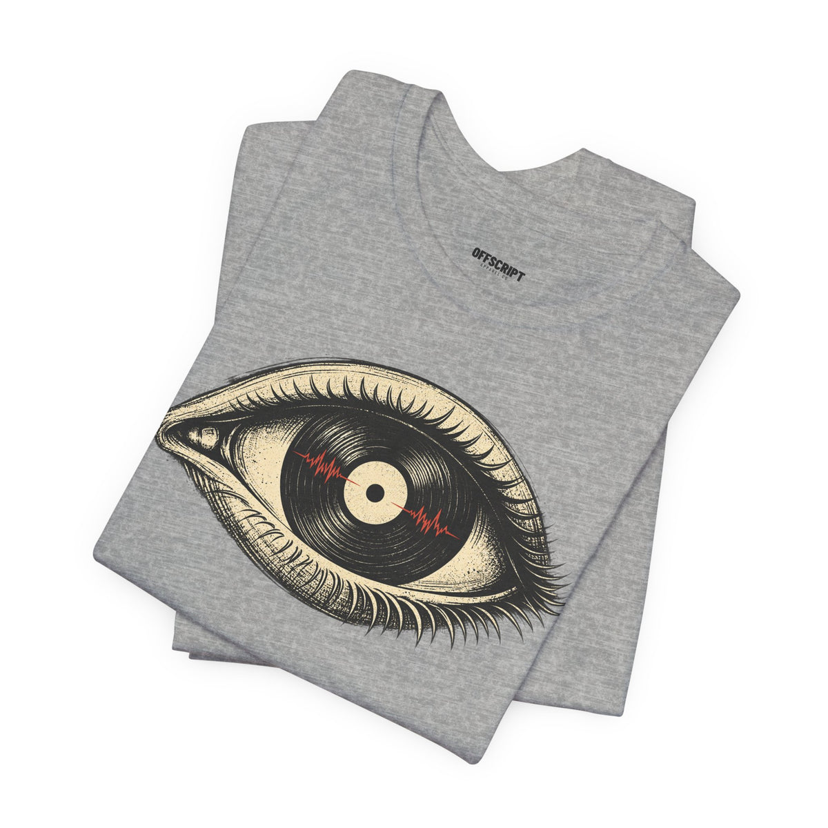 Graphic Tee — Vintage Vinyl Eye Illustration T‑Shirt