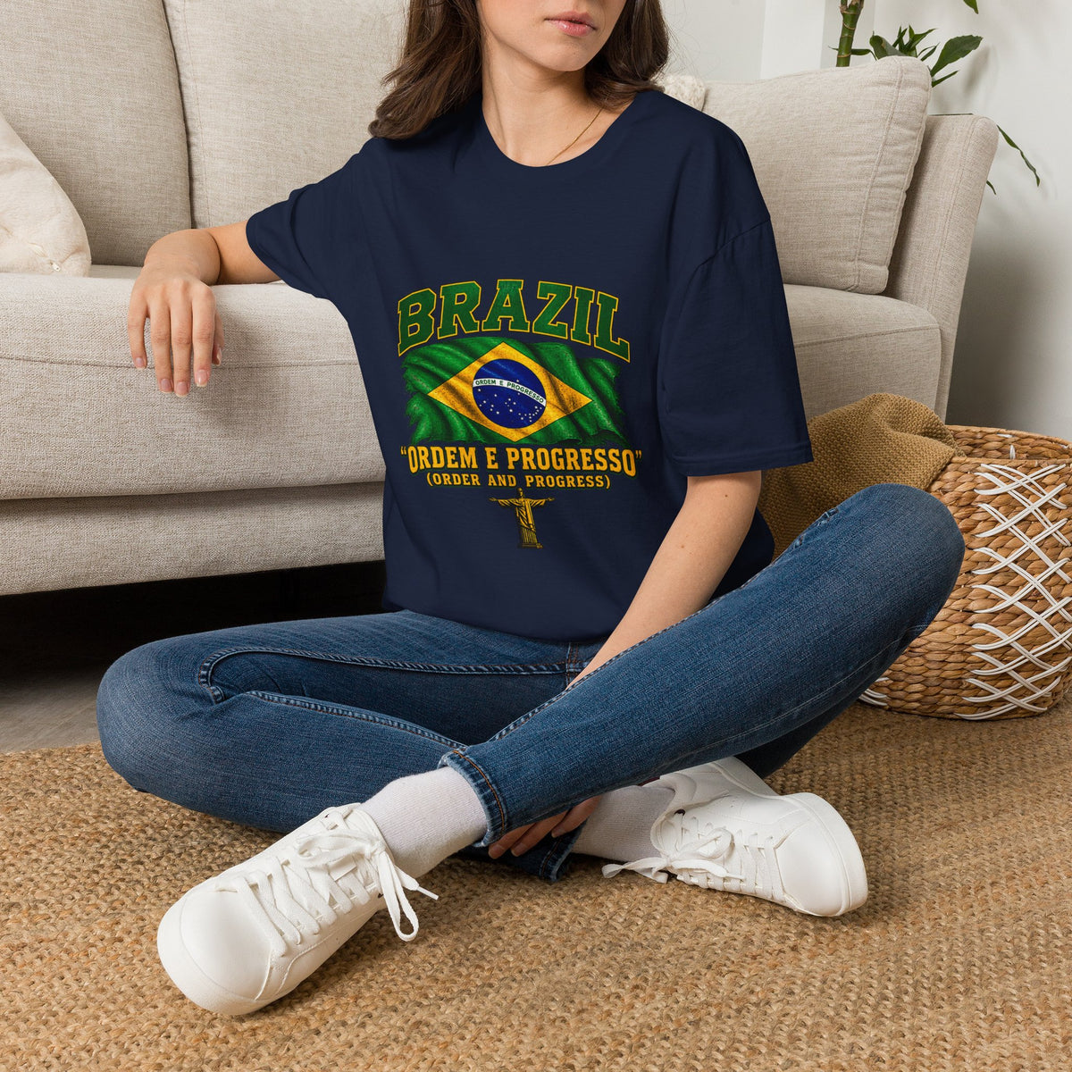 Brazil Flag T-Shirt — BRAZIL with Ordem e Progresso Graphic