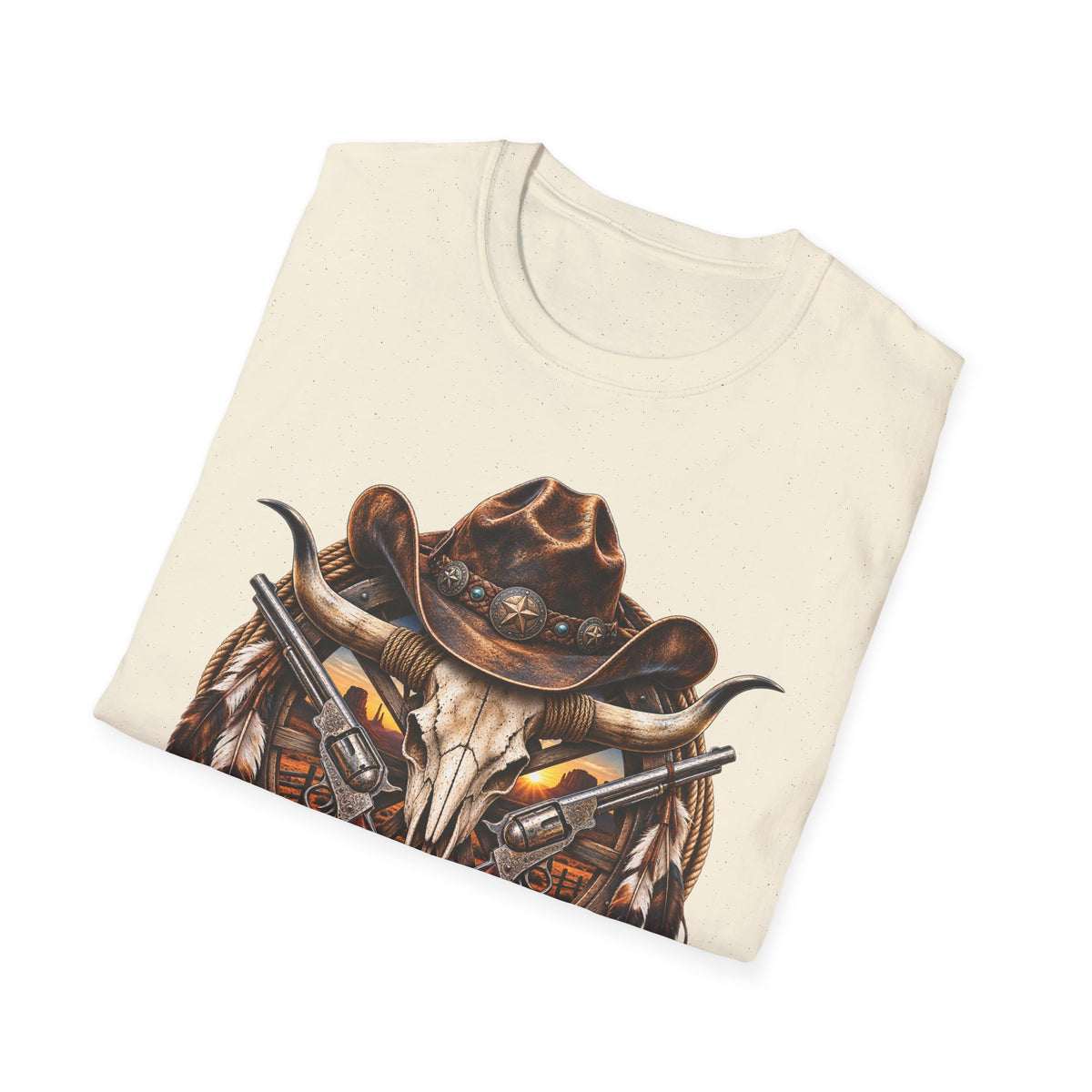 Cowboy Skull T-Shirt — Western Gunslinger Graphic Tee