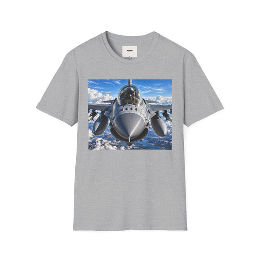 Fighter Jet Front View Tee — Military Aviation Pilot T-Shirt