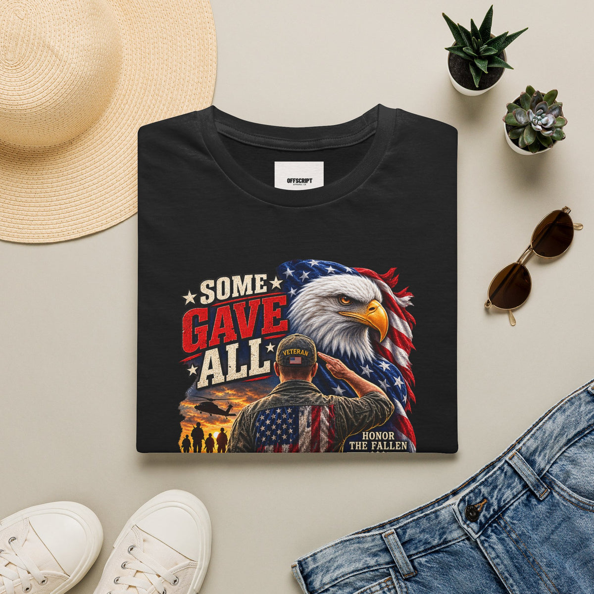 Some Gave All Eagle T-Shirt — Veteran Memorial Patriot Tee
