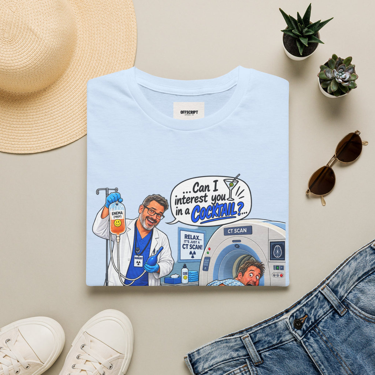 CT Tech T-Shirt — Funny ‘Can I Interest You in a Cocktail?’ Radiology Shirt