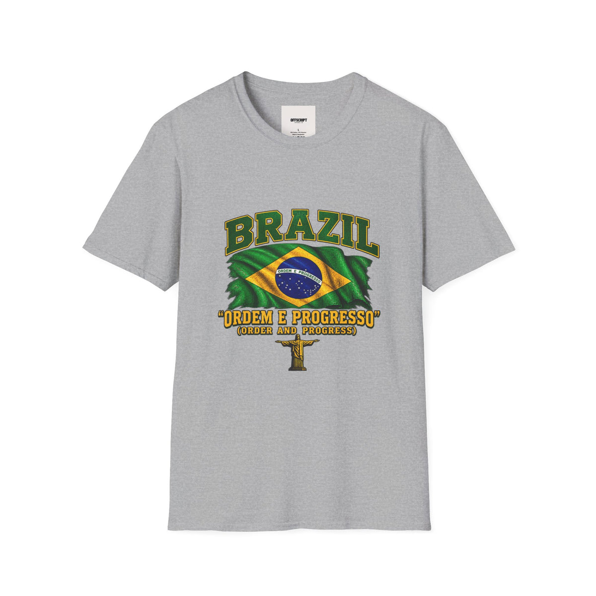 Brazil Flag T-Shirt — BRAZIL with Ordem e Progresso Graphic