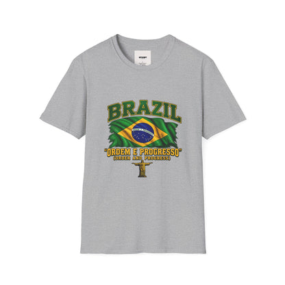 Brazil Flag T-Shirt — BRAZIL with Ordem e Progresso Graphic