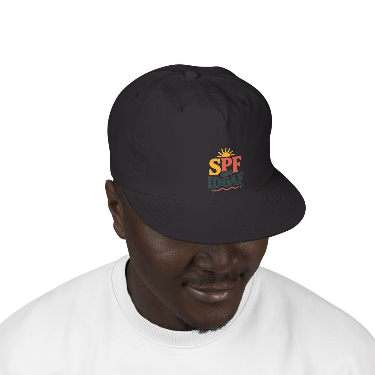 SPF IDGAF Surf Cap | Retro Sun Typography Hat