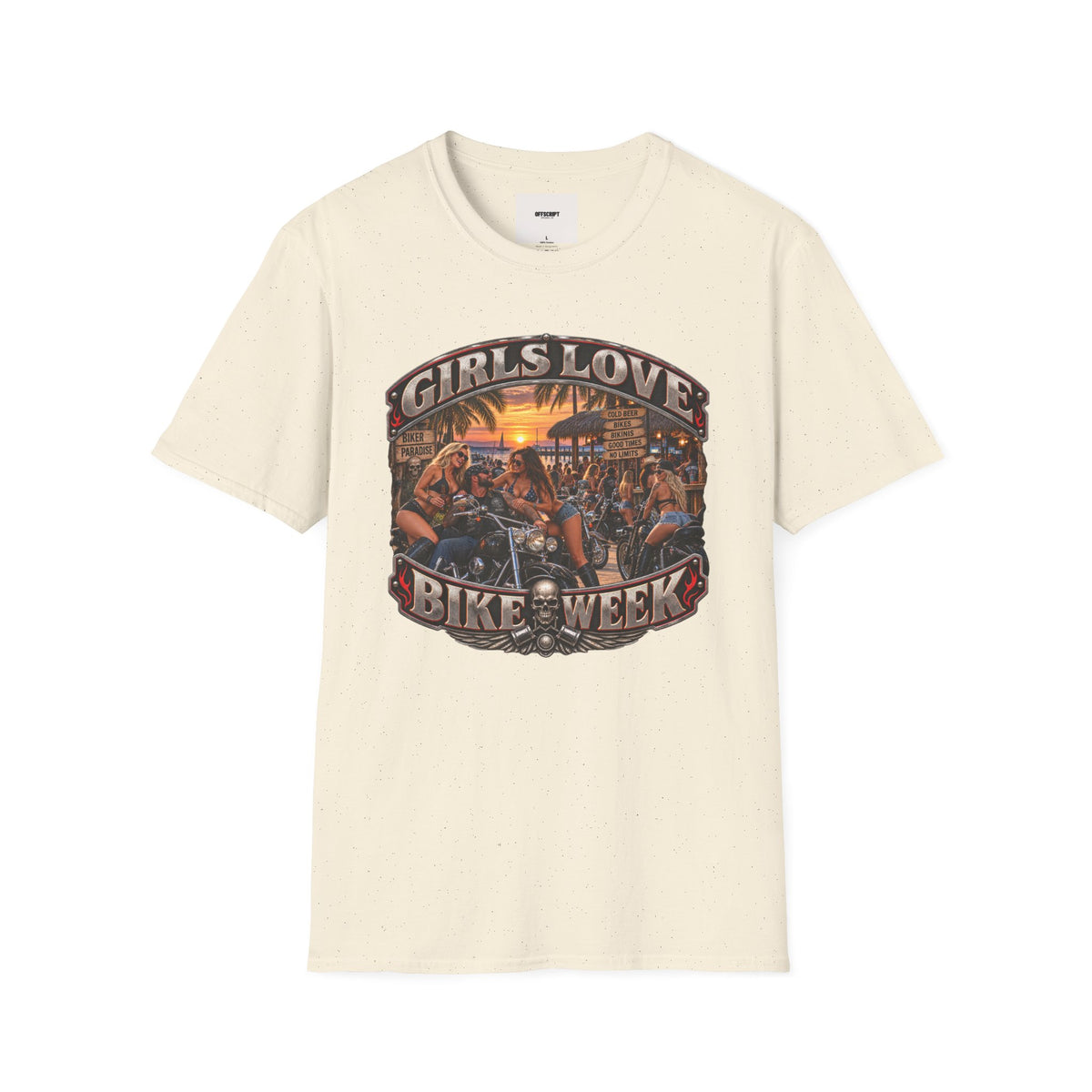 Girls Love Bike Week T-Shirt — Biker Bar Sunset Graphic Tee