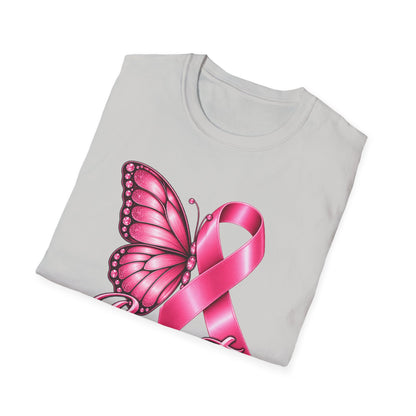 Pink Ribbon Butterfly Breast Cancer Awareness T-Shirt | Support Ribbon Tee