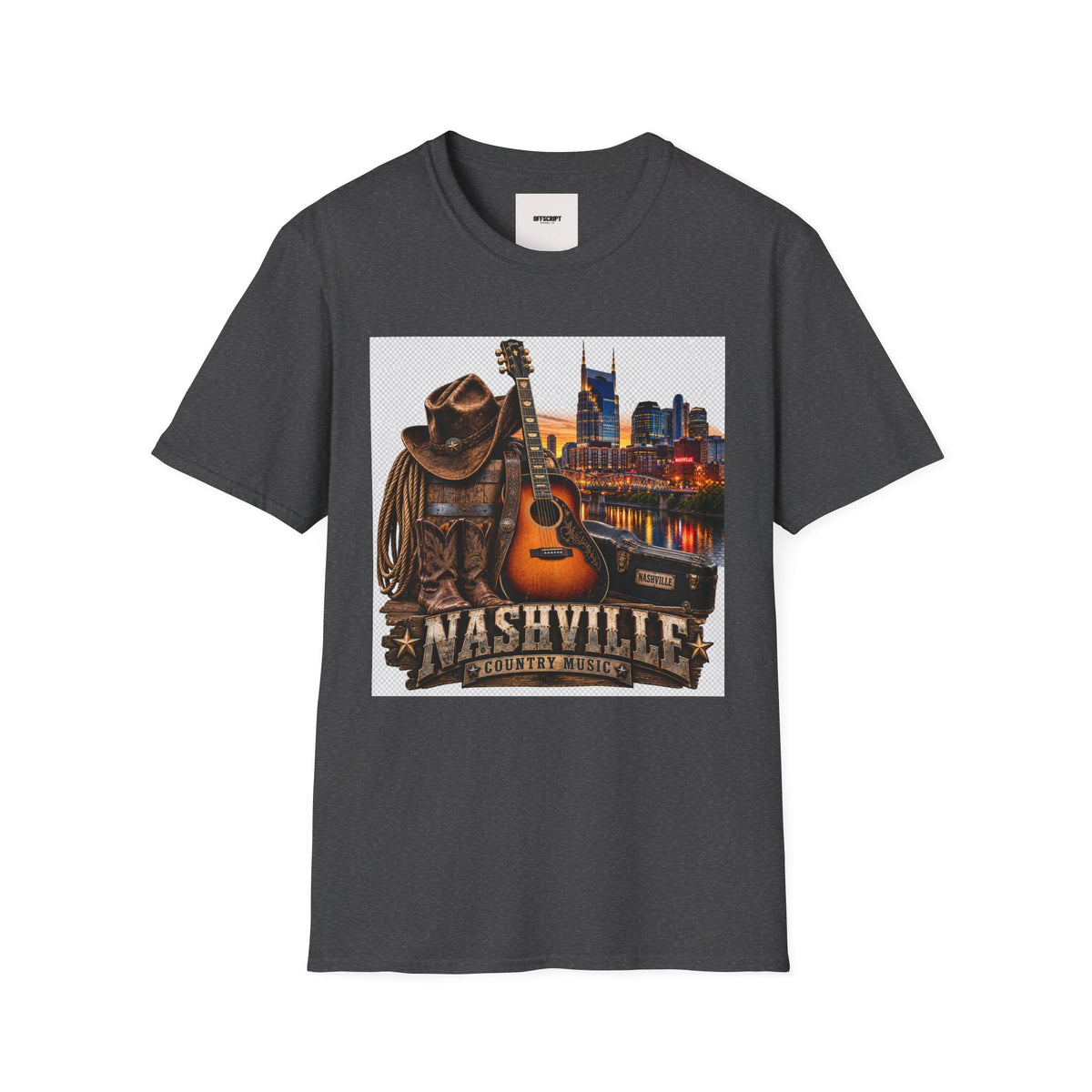 Nashville Skyline Guitar T-Shirt