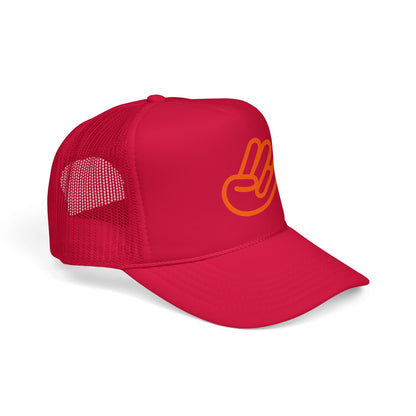 Shocker Foam Trucker Hat — Retro Orange Surf Vibe Mesh Cap