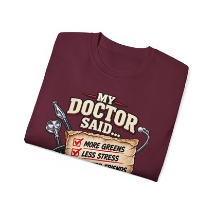 My Doctor Said… Play More Golf T‑Shirt — Funny Golf Checklist Tee