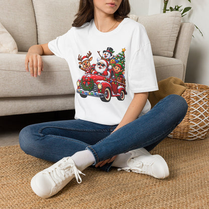 Christmas Crew T‑Shirt — Santa, Reindeer & Snowman Holiday Tee