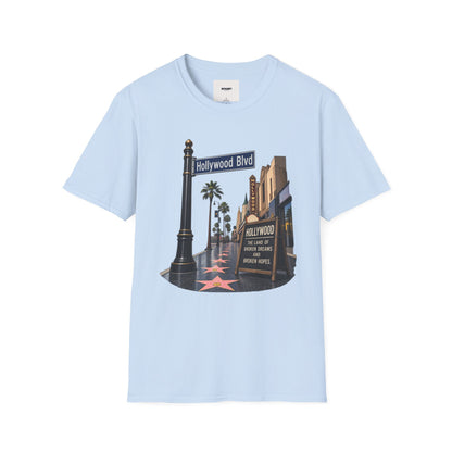 Hollywood Blvd T-Shirt — Vintage Palm Trees & Walk of Fame Tee