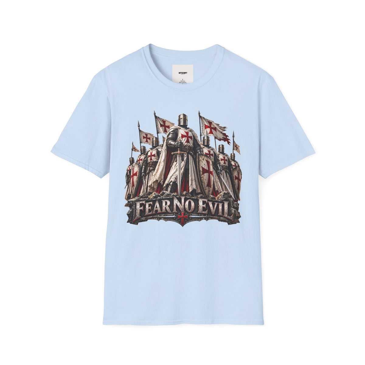 T‑Shirt — Crusader Knight 'Fear No Evil' Graphic Tee