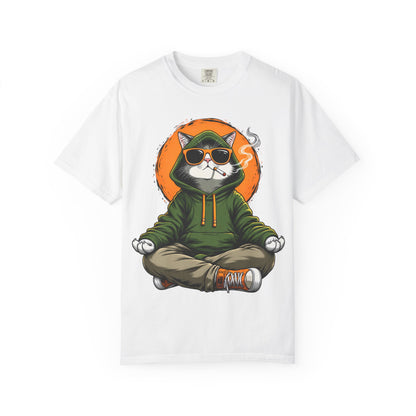 Meditating Cat in Sunglasses T-Shirt
