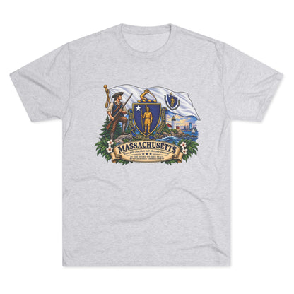 Massachusetts State Flag T‑Shirt — Vintage Coat of Arms Tee