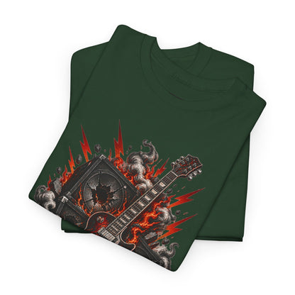 Electric Skull Guitar T‑Shirt — Rock & Metal Graphic Tee for Musicians and Fans