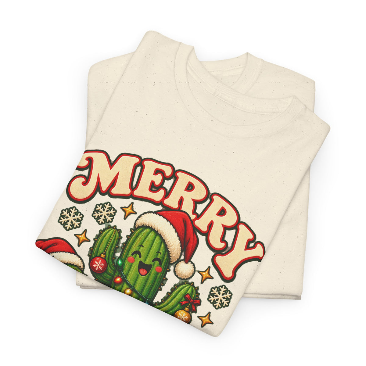 Merry Cactus Christmas Tee — Festive Holiday Cactus Shirt
