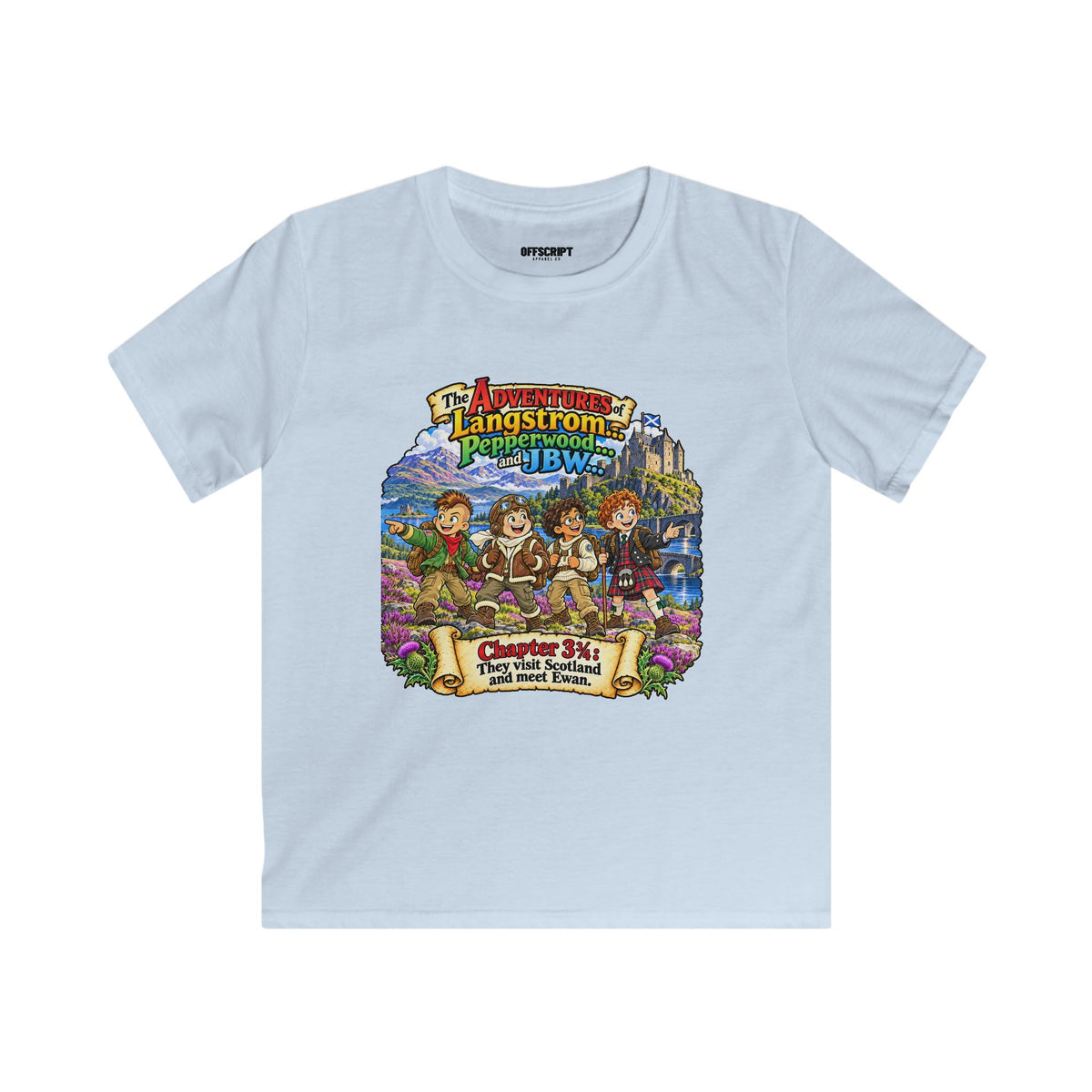 Kids Adventure Tee — 'The Adventures of Langstrom & Pepperwood' Illustrated Storybook Shirt