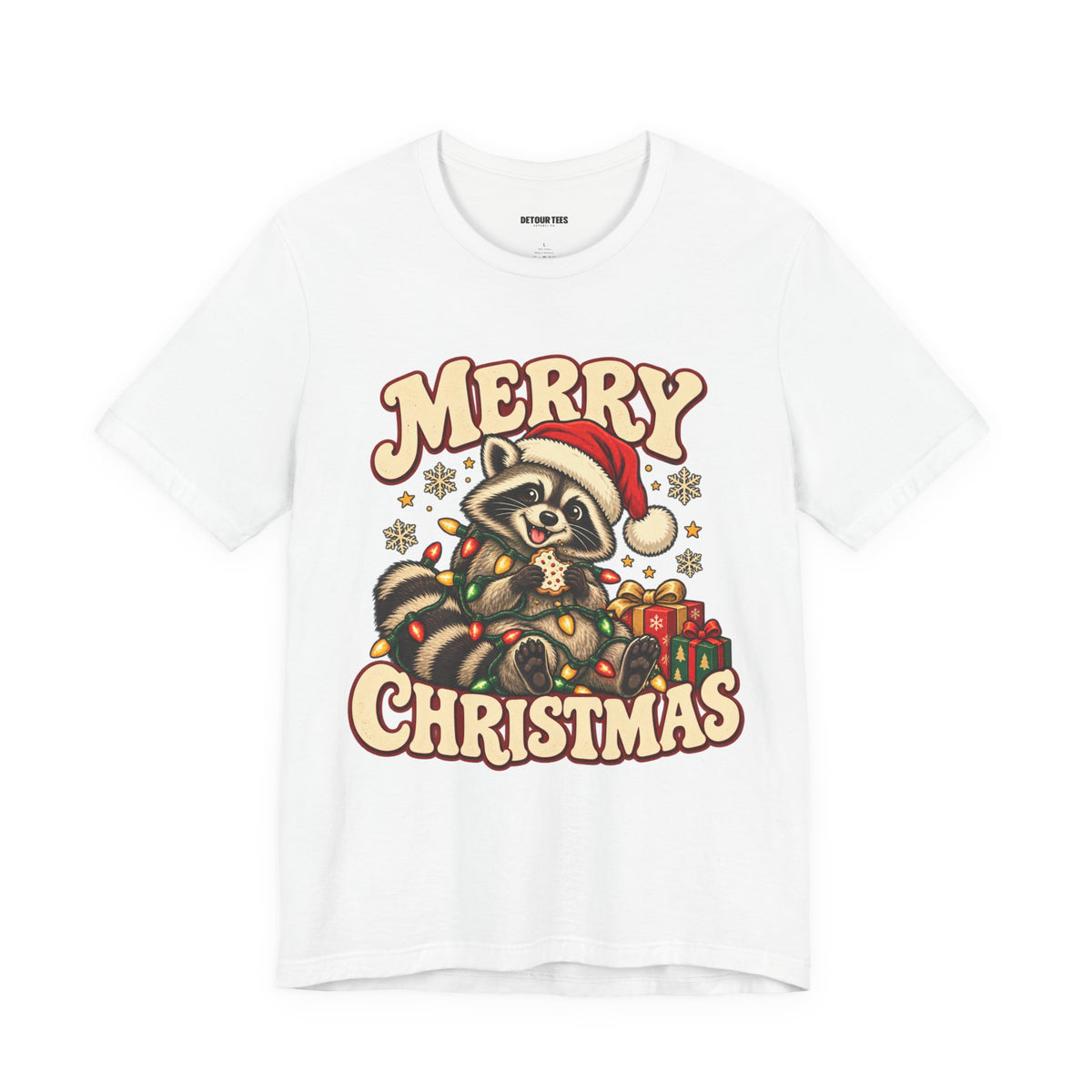 Merry Christmas Raccoon Tee