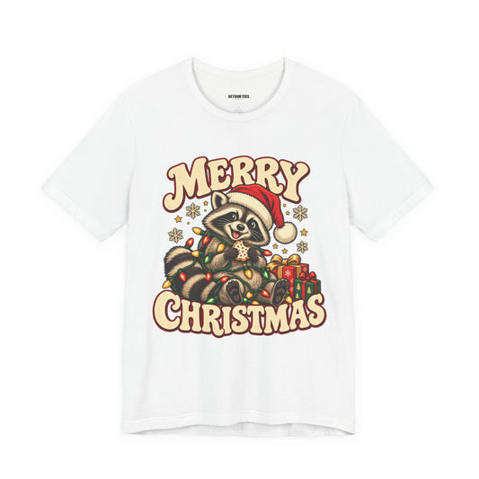 Merry Christmas Raccoon Tee