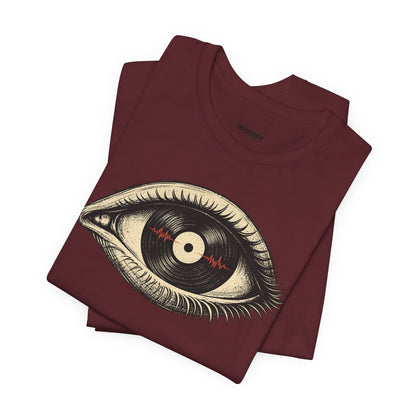 Graphic Tee — Vintage Vinyl Eye Illustration T‑Shirt